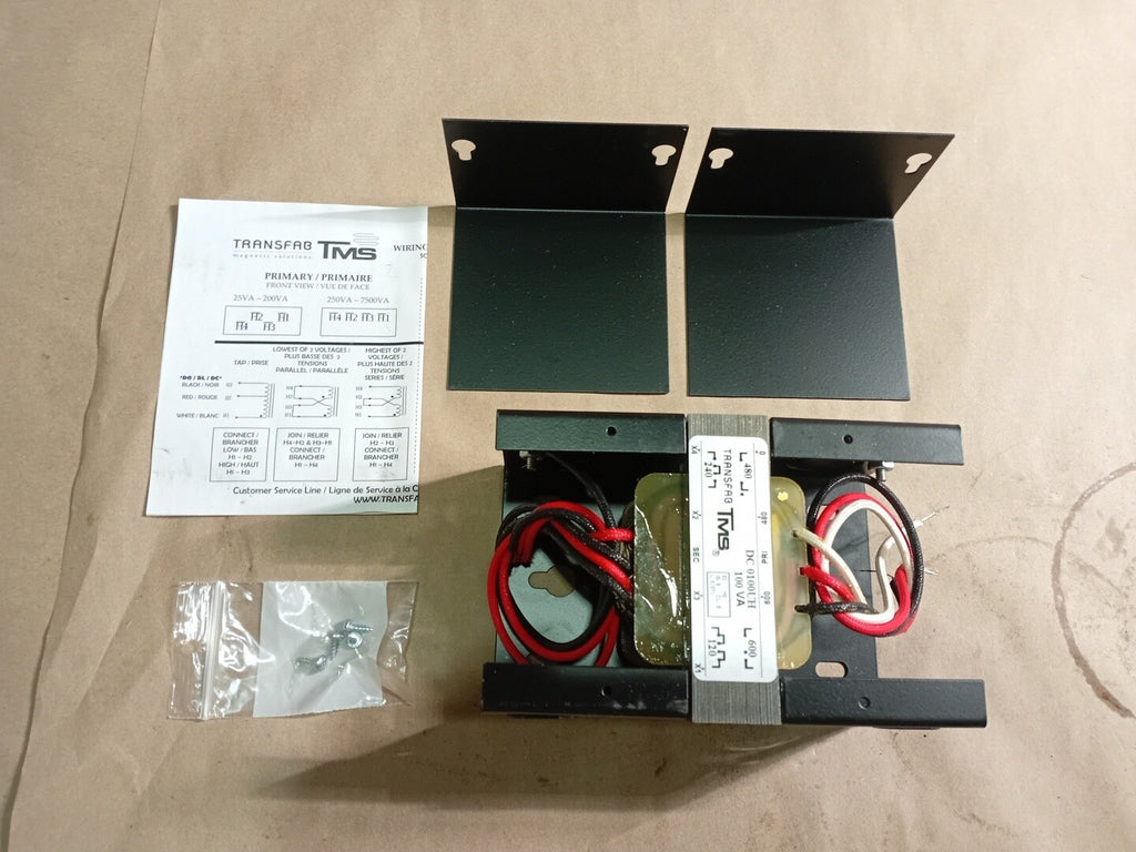 TRANSFAB TMS 100VA Transformer 480/600V Pri, 120/240V Sec, DC0100UH