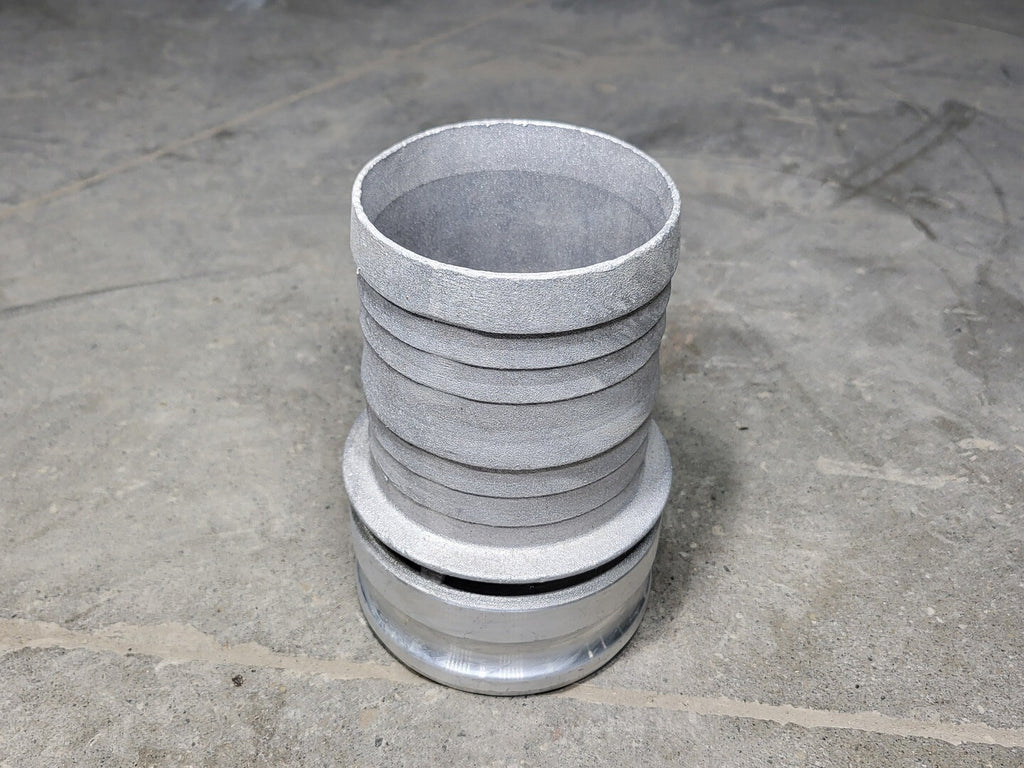 4" Camlock Hose Barb, E400, Type E, Aluminum 