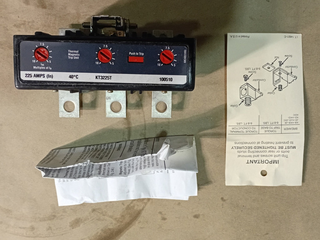 CUTLER-HAMMER 225Amp Thermal Magnetic Trip Unit KT3225T