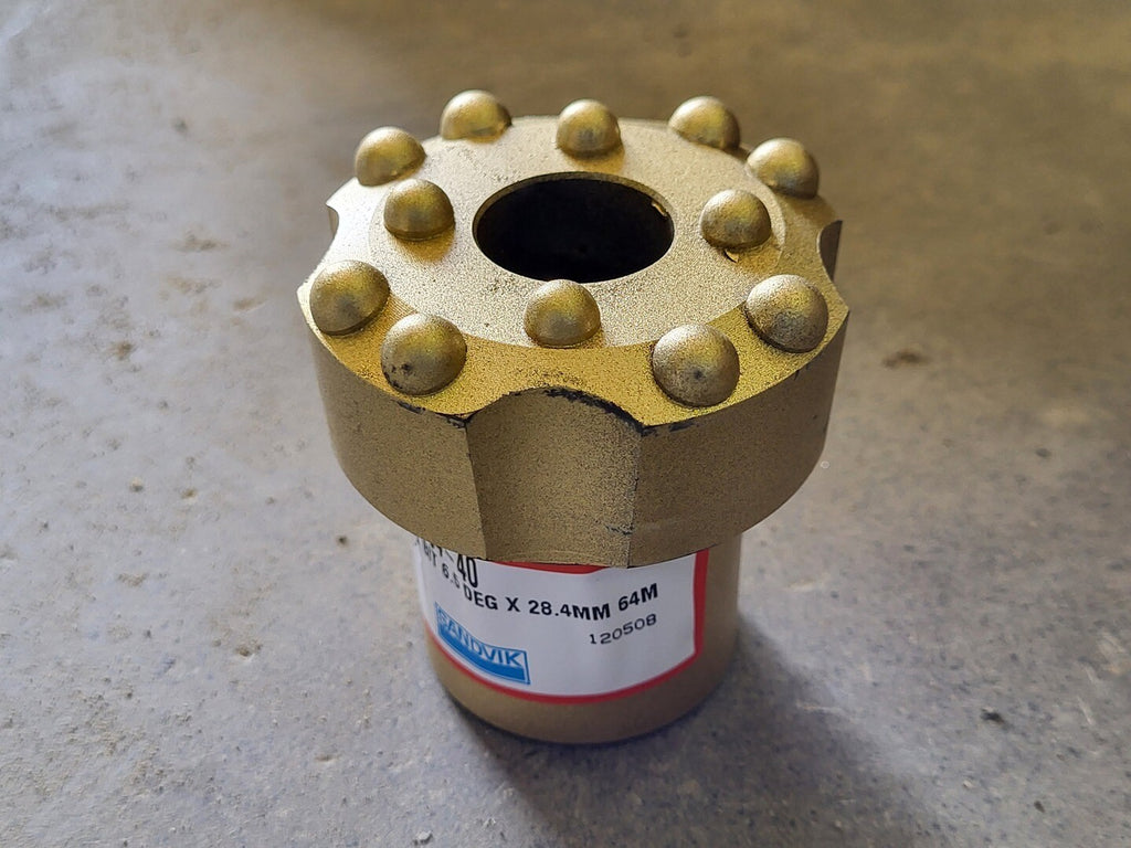 SANDVIK 2 1/2" Rock Drill Reaming Bit 6.5 DEGx28.4MM 64MM, 7720-6664-40