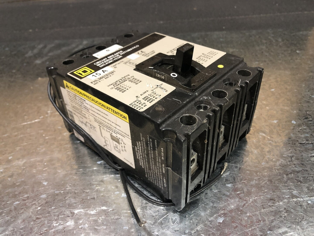 SQUARE D 15 Amp, 3 Pole, 480 volts Circuit Breaker FHL360151021