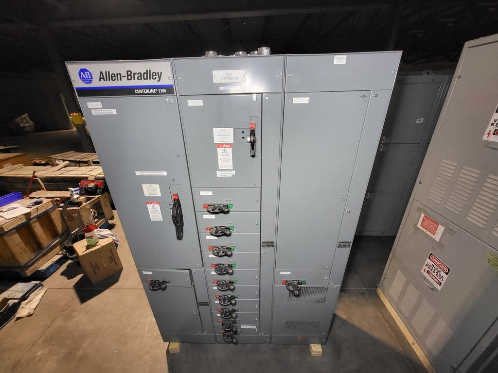 ALLEN-BRADLEY MCC Unit ABB 2100 Series, 1000 amp main Breaker/w 12 Breakers
