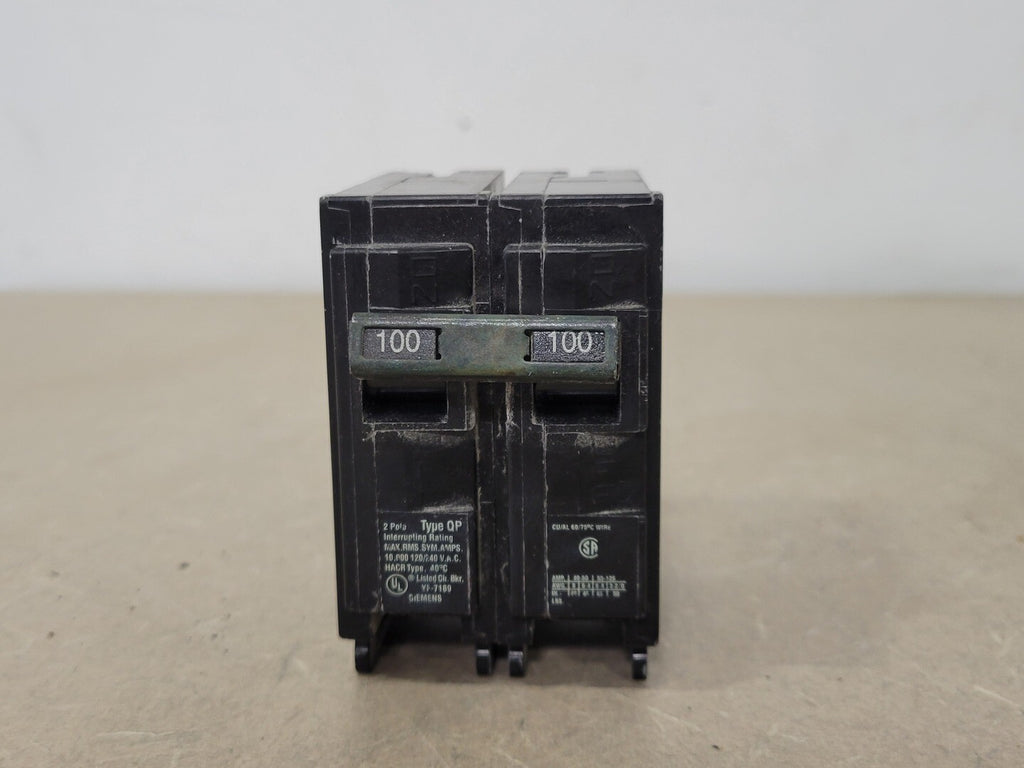SIEMENS 100 Amp, 2 Pole, 120/240VAC Circuit Breaker Q2100