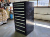 STANLEY VIDMAR 30" Wide 10 Drawer Black Cabinet w/ Key