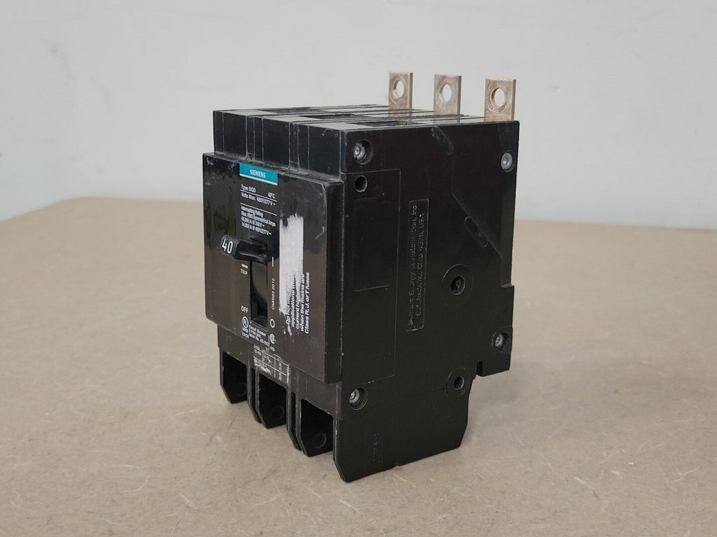 SIEMENS 40 Amp 3 Pole Circuit Breaker BQD340