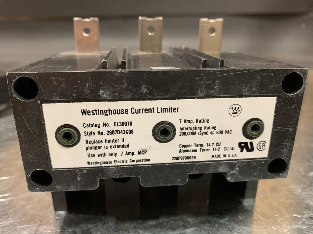 WESTINGHOUSE 7 Amp, 3 Pole, 600 volts Circuit Breaker EL3007R