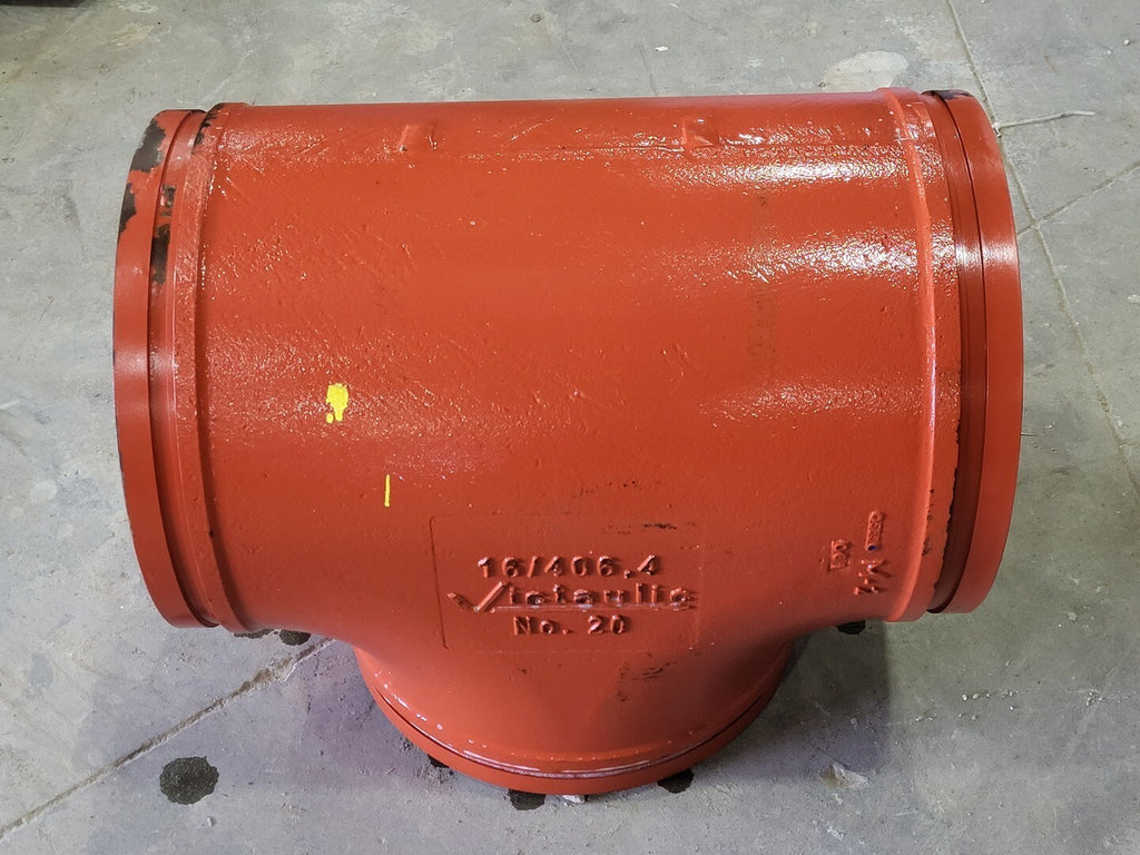 VICTAULIC 16" Groove End Tee Fitting 16/406.4, No. 20