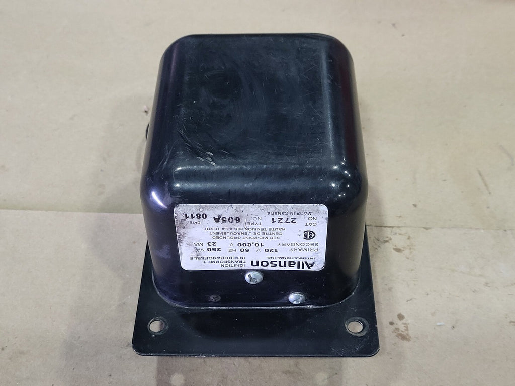 ALLANSON 0.25 kVA Ignition Transformer 120 Pri. Volts, 10,000 Sec. Volts, 2721