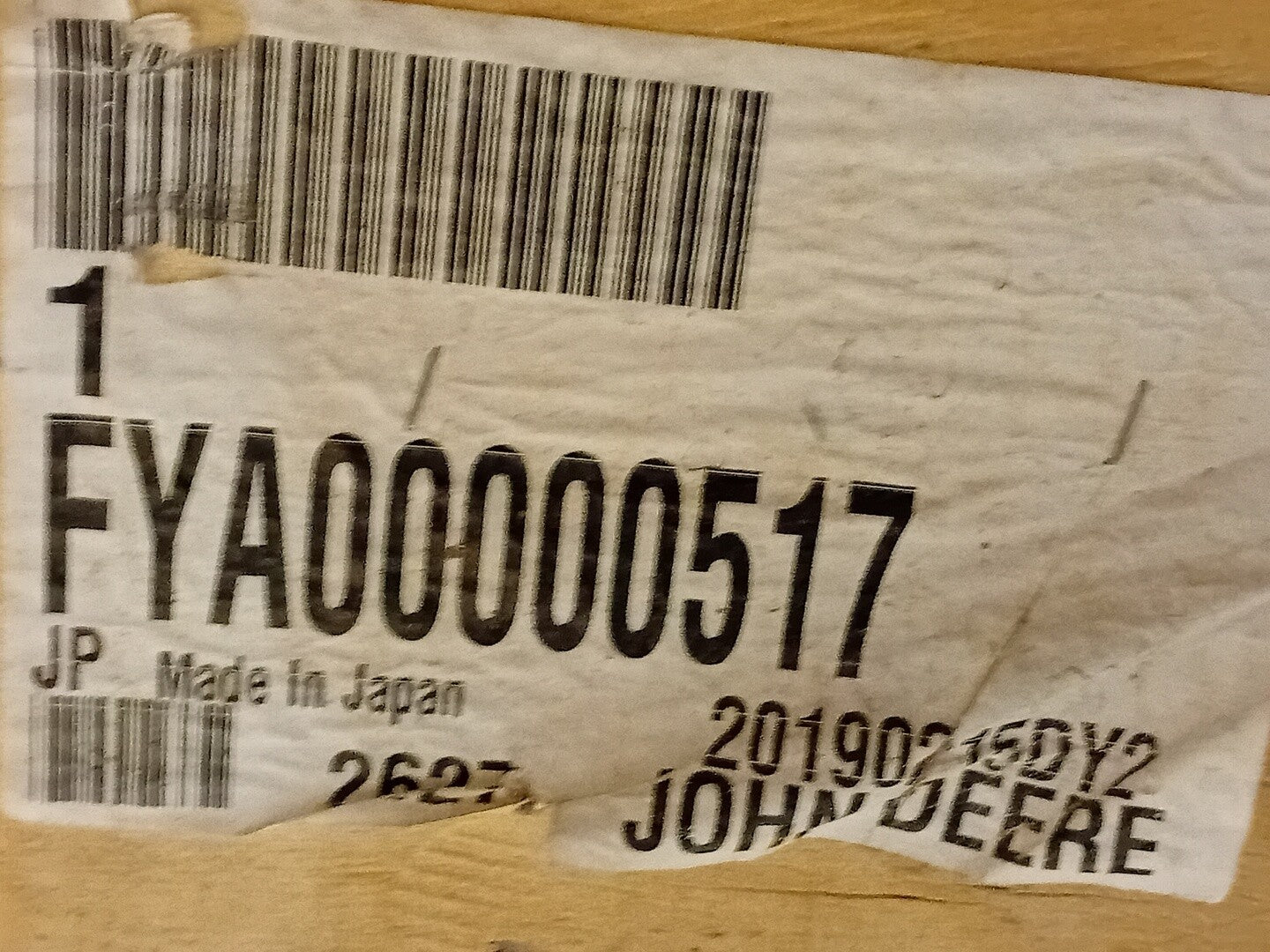 JOHN DEERE Control Valve YA00000517 fits ZX850
