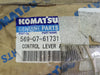 KOMATSU 569-07-61731 Control Lever  - Fits HD785-5LC Rigid Dump Truck - OEM Part