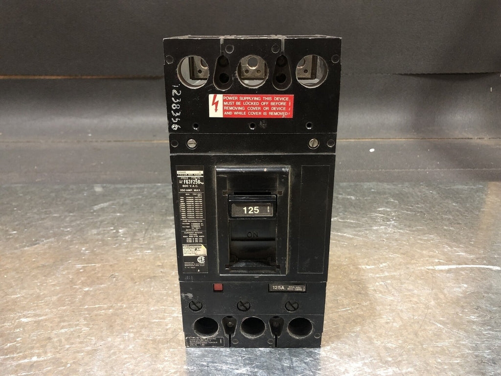 ITE 125 Amp, 3 Pole, 600 volts Circuit Breaker F63F250
