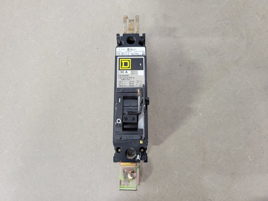 SQUARE D 30 Amp, 1 Pole, 480Y/277 volts Circuit Breaker FA14030A