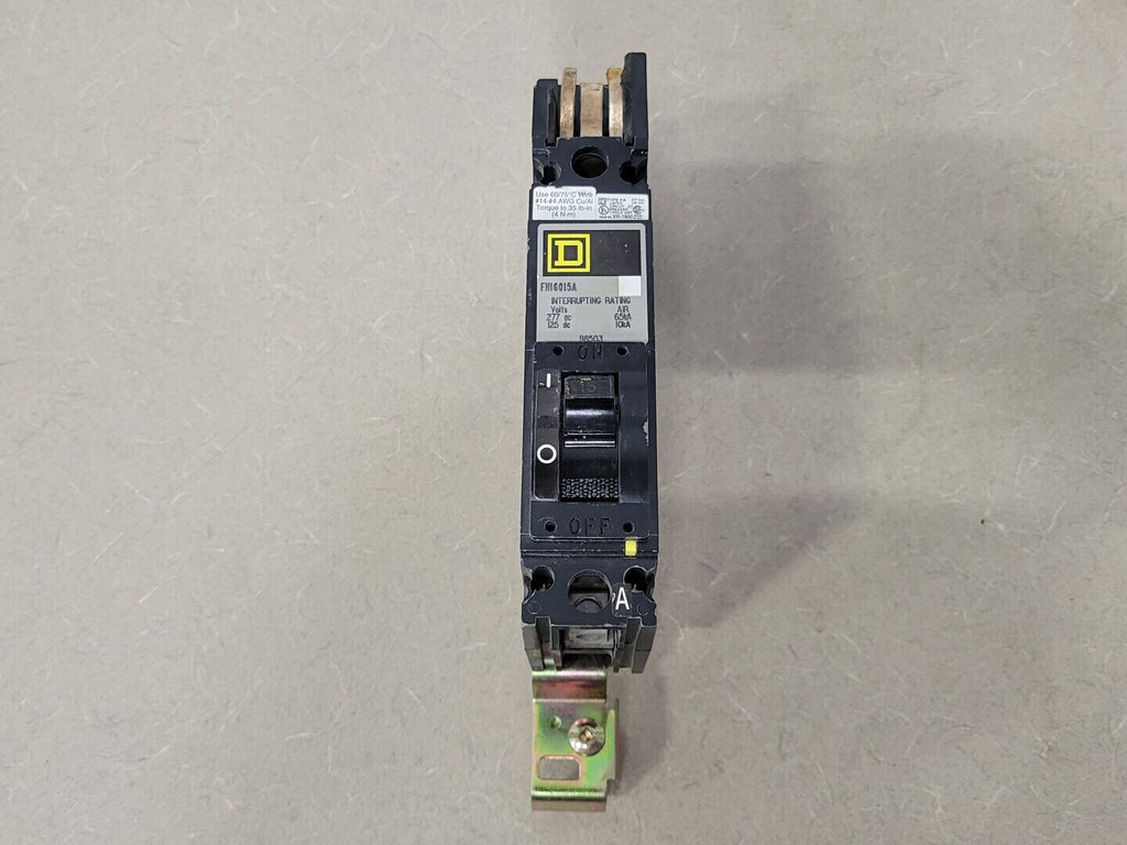 SQUARE D 15 Amp, 1 Pole, 277 volts Circuit Breaker FH16015A