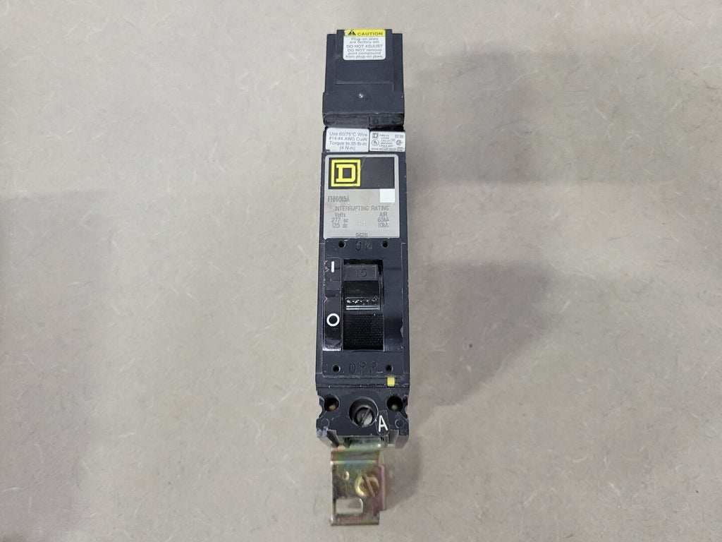 SQUARE D 15 Amp, 1 Pole, 277 volts Circuit Breaker FH16015A