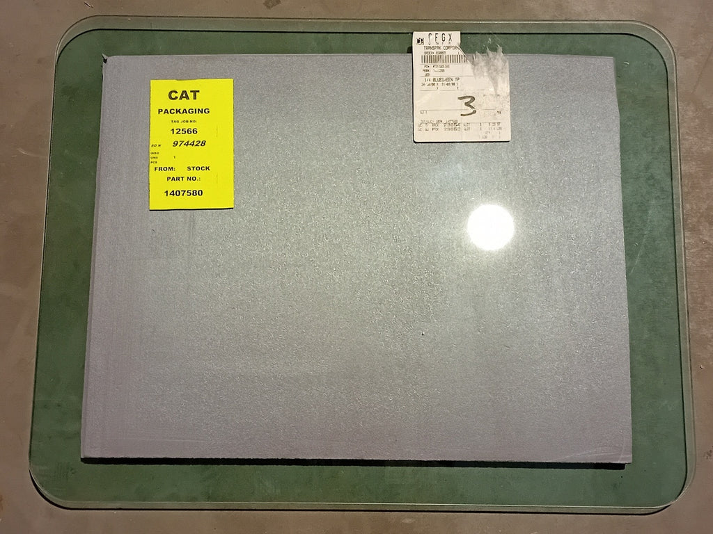 CAT 140-7580 Glass Panel - 0.25" Thick Solid Safety Glass
