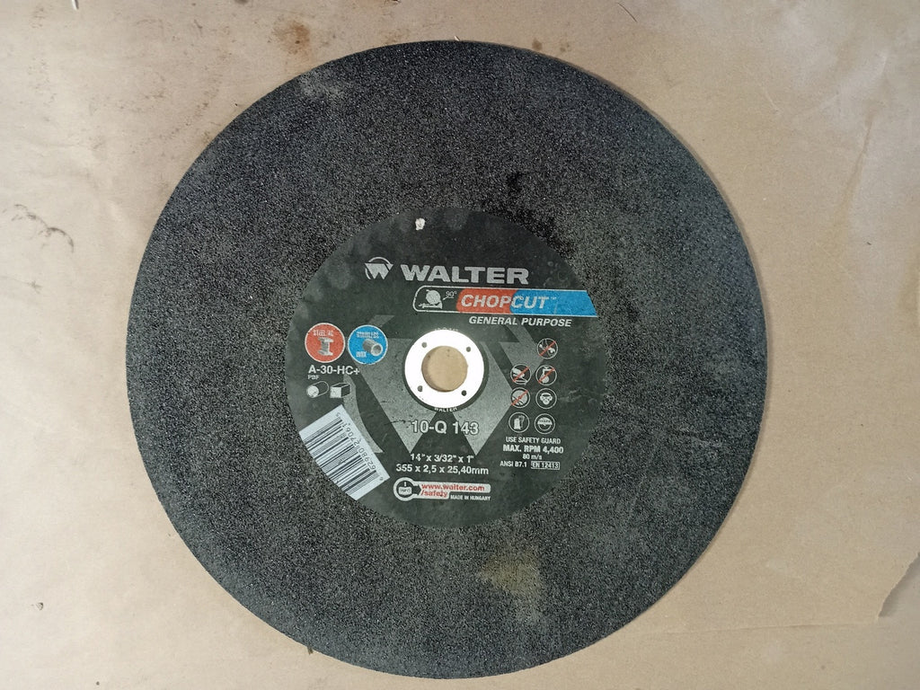 WALTER Chopcut Cutting Wheel 14"x3/32"x1"Type 1, 10-Q143