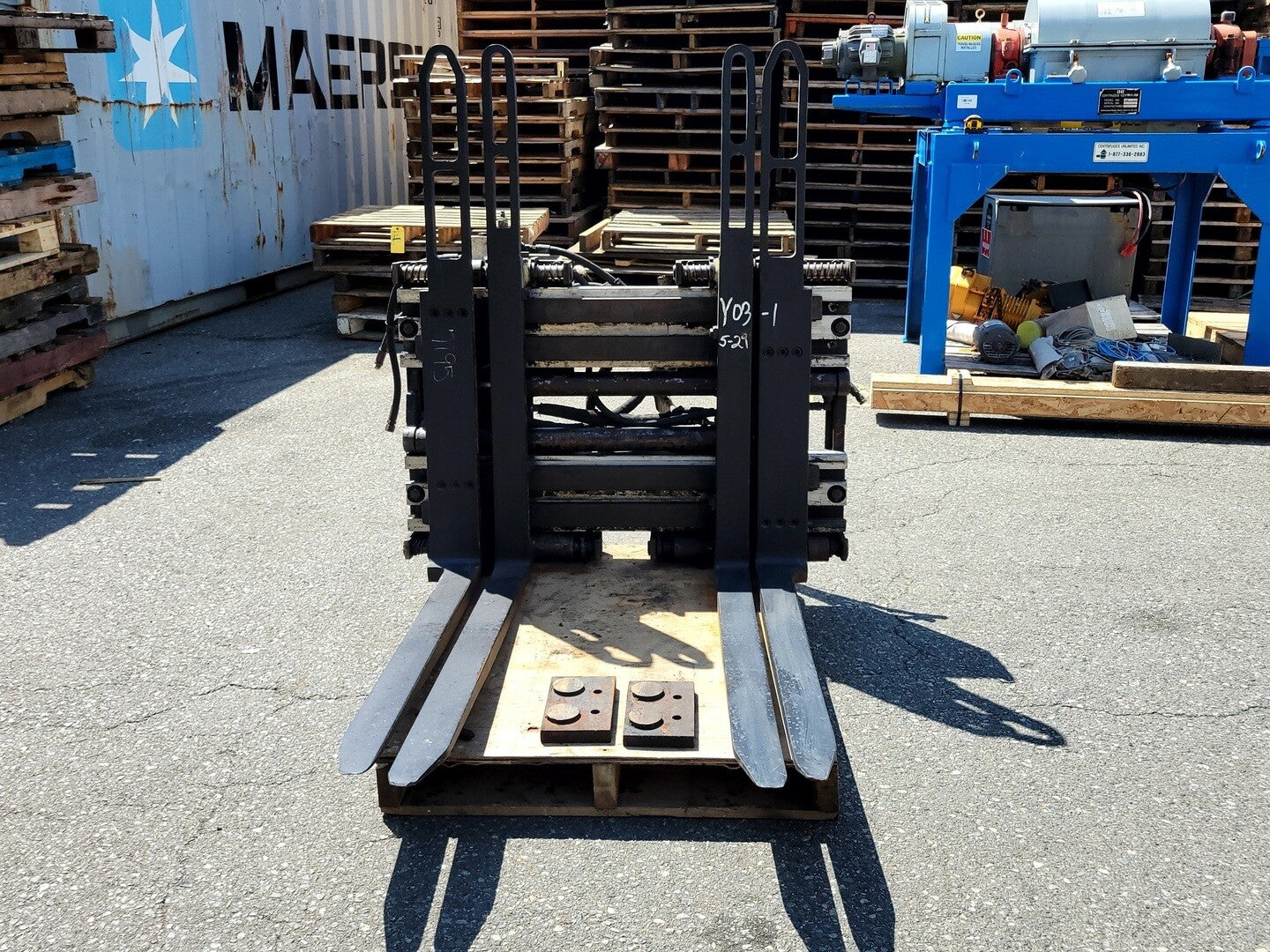 LONG REACH Single-Double Side Shift Pallet Handler for Forklifts w/ 42 ...