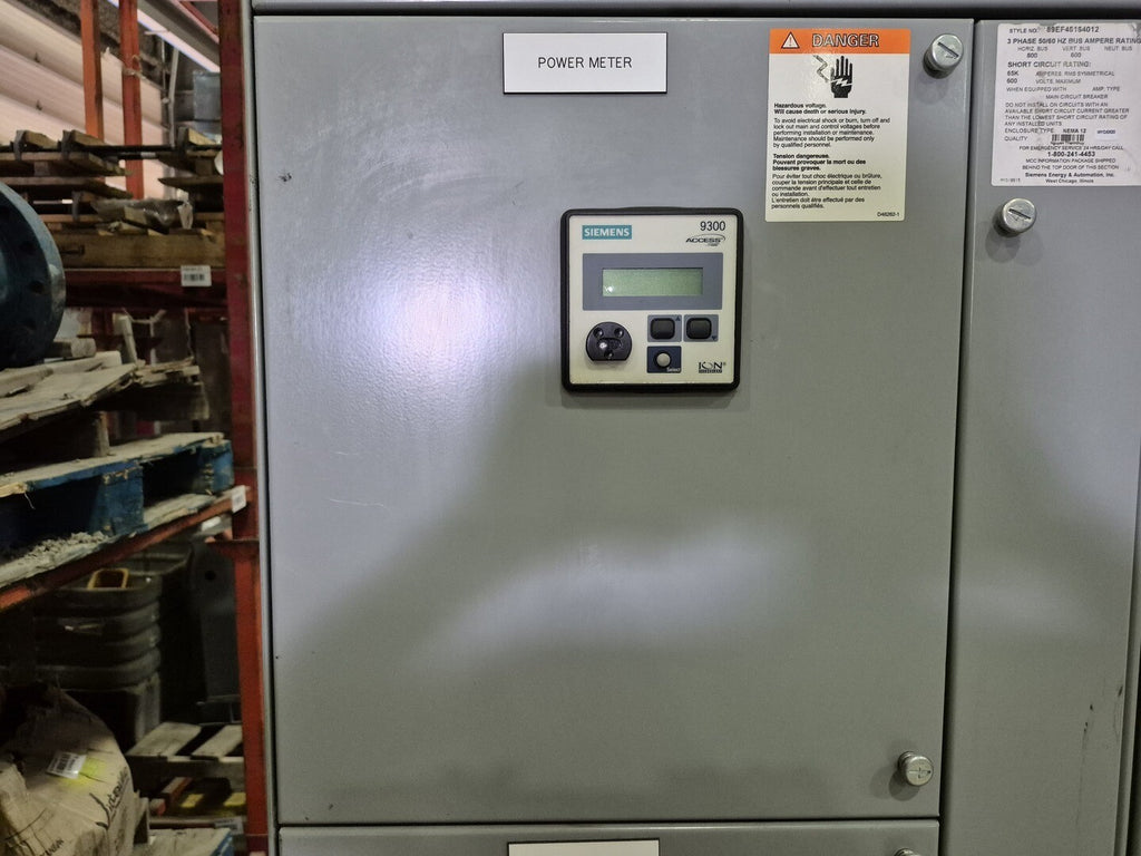 SIEMENS 9300 Series Power Meter MCC Bucket