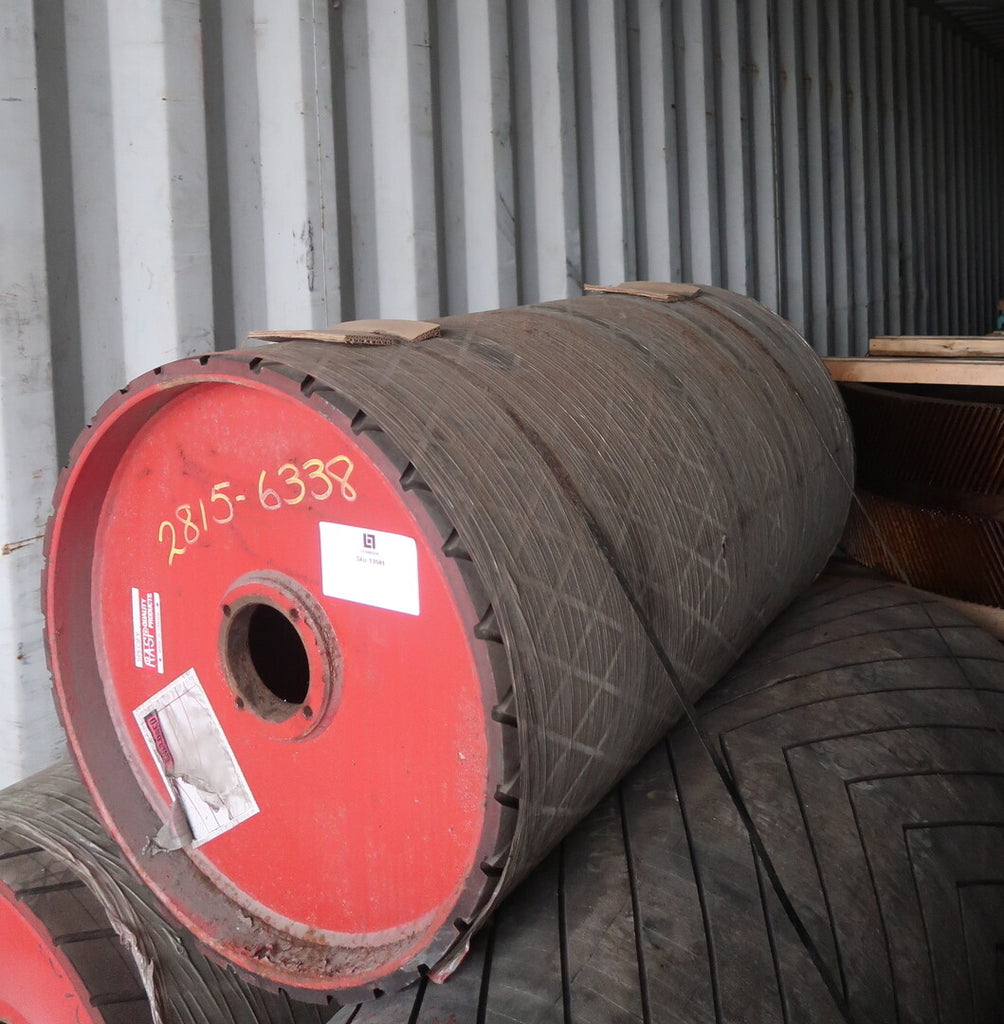 38" x 20.5" Rubber Pulley Lagging, Outside to Outside