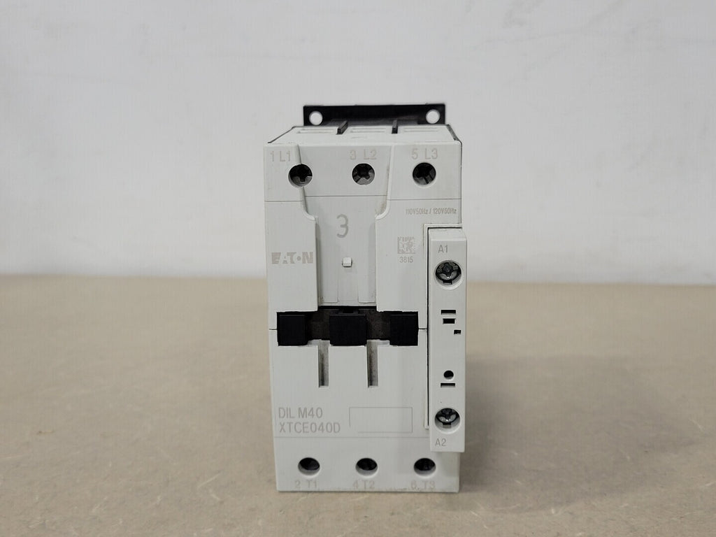 EATON 40 Amp, 3 Pole, 1NO+1NC, 110/120 VAC Coil Contactor XTCE040DS1A