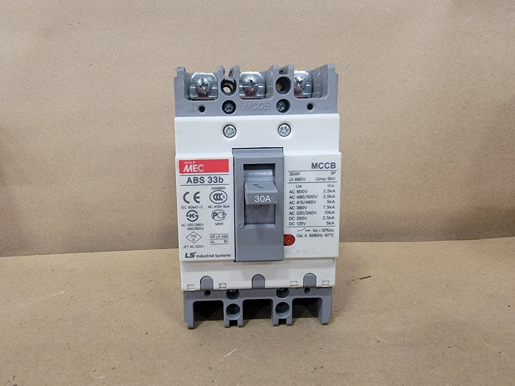 LS INDUSTRIAL SYSTEMS 30 Amp, 3-Pole, 690 volts Circuit Breaker ABS 33b