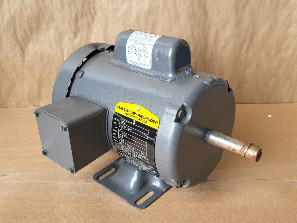 BALDOR 0.33 hp, 115/230 Volts, 1725 rpm, 56C Electric Motor L3501