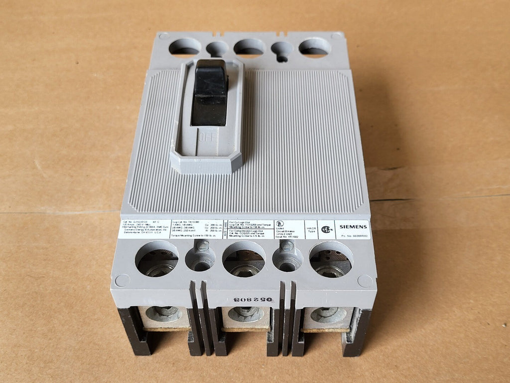 SIEMENS 125 Amp, 3 Pole, 240 Volts Circuit Breaker QJH23B125
