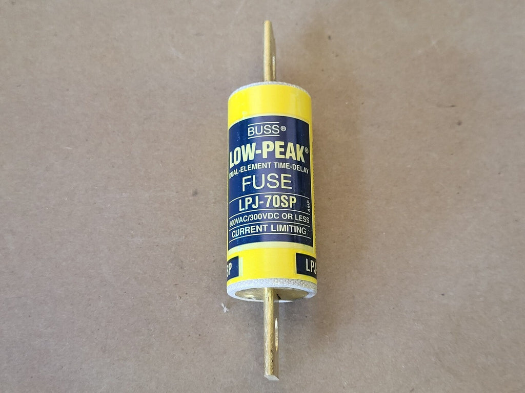 BUSSMANN 70 Amp, 600 Volts, Low-Peak Class J Fuse LPJ-70SP