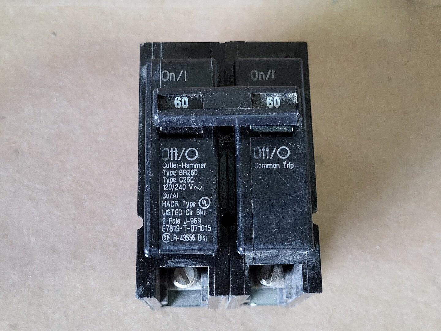 Eaton Cutler-Hammer BR260 60A 2-Pole Circuit Breaker – Box Of 5 New