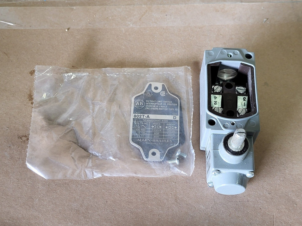 ALLEN-BRADLEY 9 Amp, 3 Pole, 600 Volts Oiltight Limit Switch 802T-A