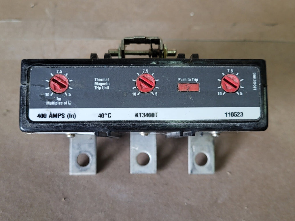CUTLER-HAMMER 400 Amp 3-Pole Thermal Magnetic Trip Unit KT3400T