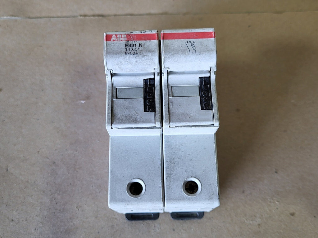 ABB 50 Amp, 2 Pole Fuseholder E931 N for 14x51mm Fuses