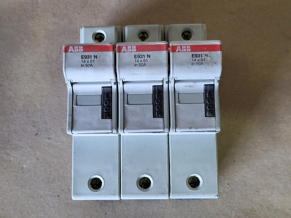 ABB 50 Amp, 3 Pole Fuseholder E931N/50 for 14x51mm Fuses