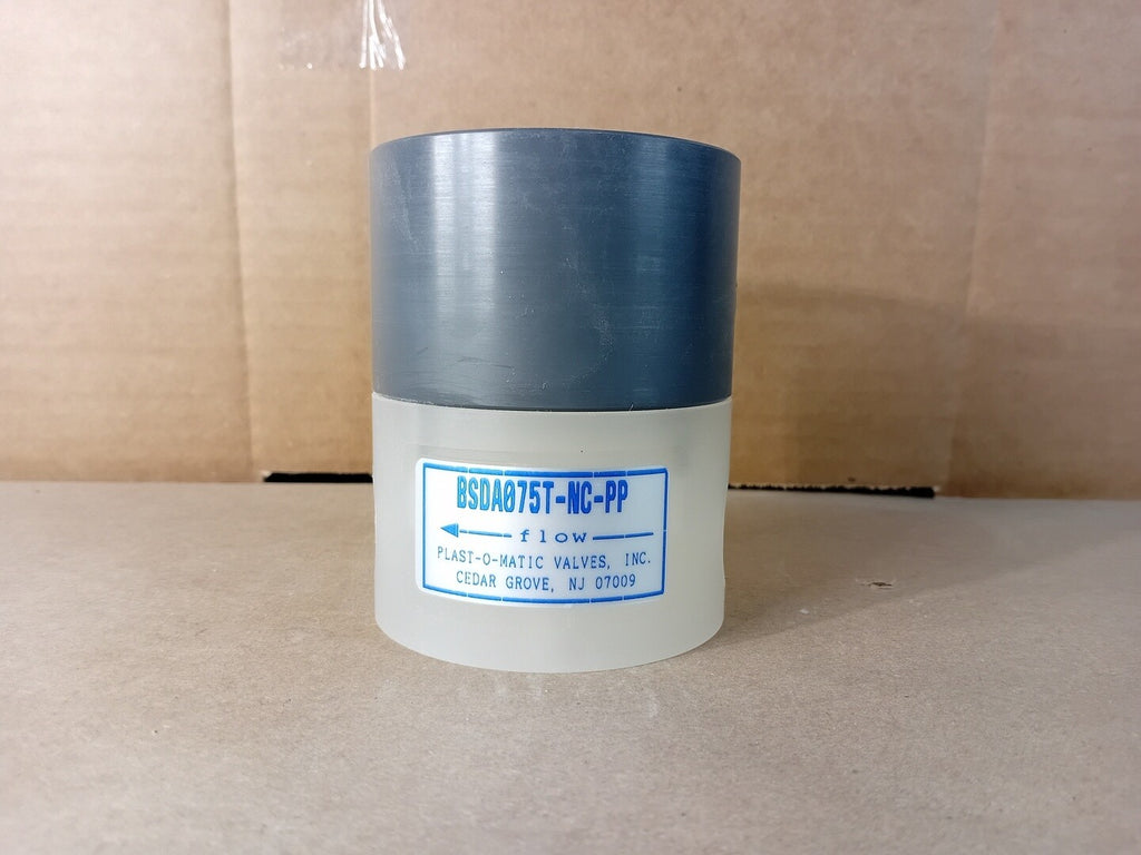 PLAST-O-MATIC VALVES, INC. 3/4" Air Operated Polypropylene Shutoff Valve BSDA075T-NC-PP