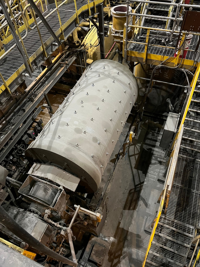OUTOTEC Regrind Ball Mill 2 m x 3.4 m w/ Gear Reducer & 160 kW Motor