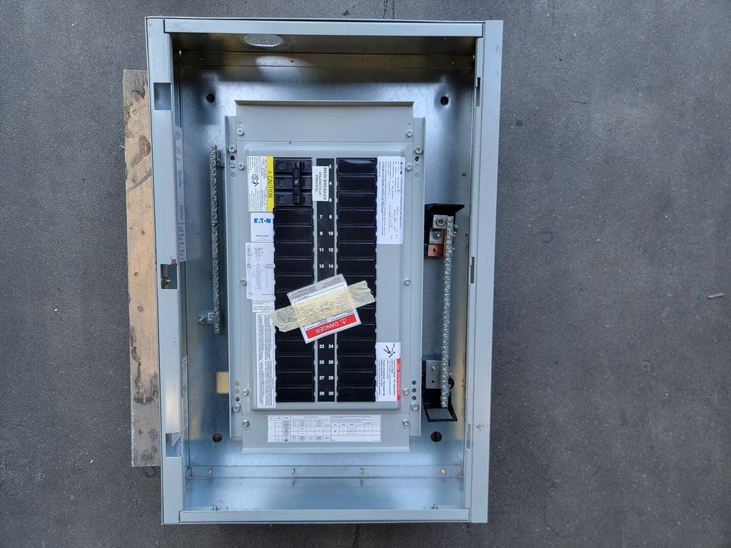 EATON PRL1A Panelboard 100A, 120/208 VDC, 30-Circuit Power Distribution w/ Box
