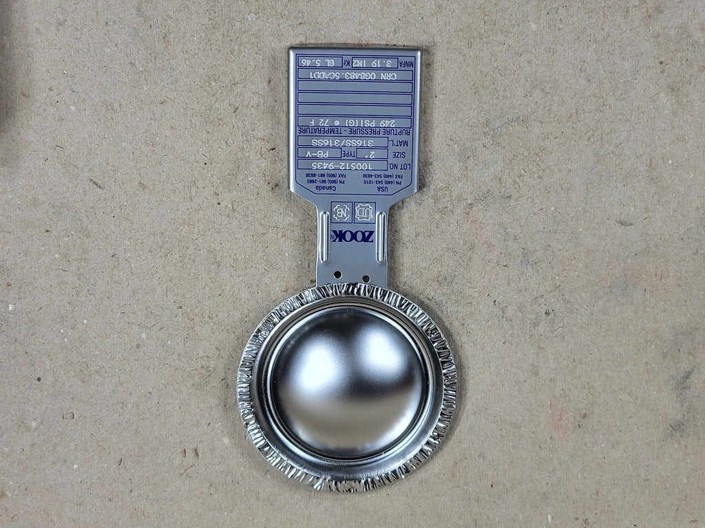 ZOOK 2" PB-V Rupture Disc CRNOG8483.5CADD1