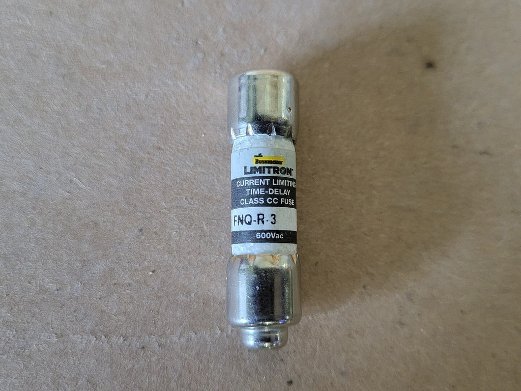 BUSSMANN 3 Amp, Class CC, Time Delay Fuse FNQ-R-3