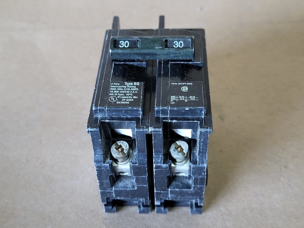 SIEMENS 30 Amp, 2 Pole, 120/240 Volt Circuit Breaker BQ2B030