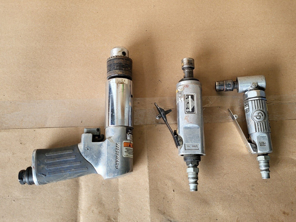 WESTWARD Reversible Air Drill 5ZL26A w/ Pneumatic Die Grinders CP860, CP875