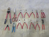 Assorted Hand Tools, Pliers, Tin Snips, Bolt Cutter, Wire Stripper