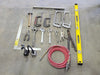 Assorted  Hand Tools, C-Clamp, Wrench, Hacksaw, L-Square, Level Bar,  Hammer