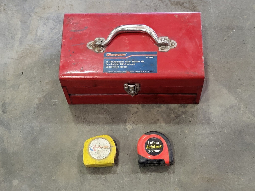 WESTWARD 10 Ton Hydraulic Puller Master Kit GPHK1 w/ Measuring Tape