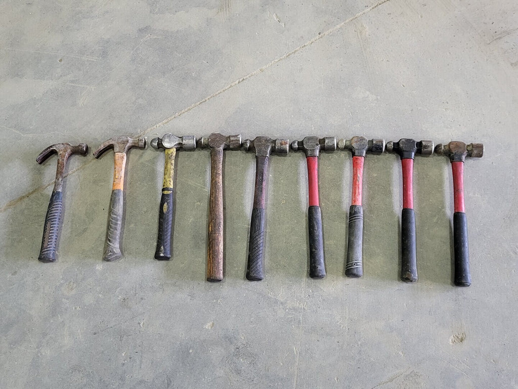 Assorted Hammer, Ball Peen and Claw Hammer (Set of 9)