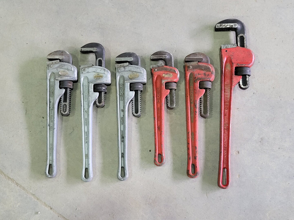 Assorted Pipe Wrench, 14" & 18", (Set of 6)