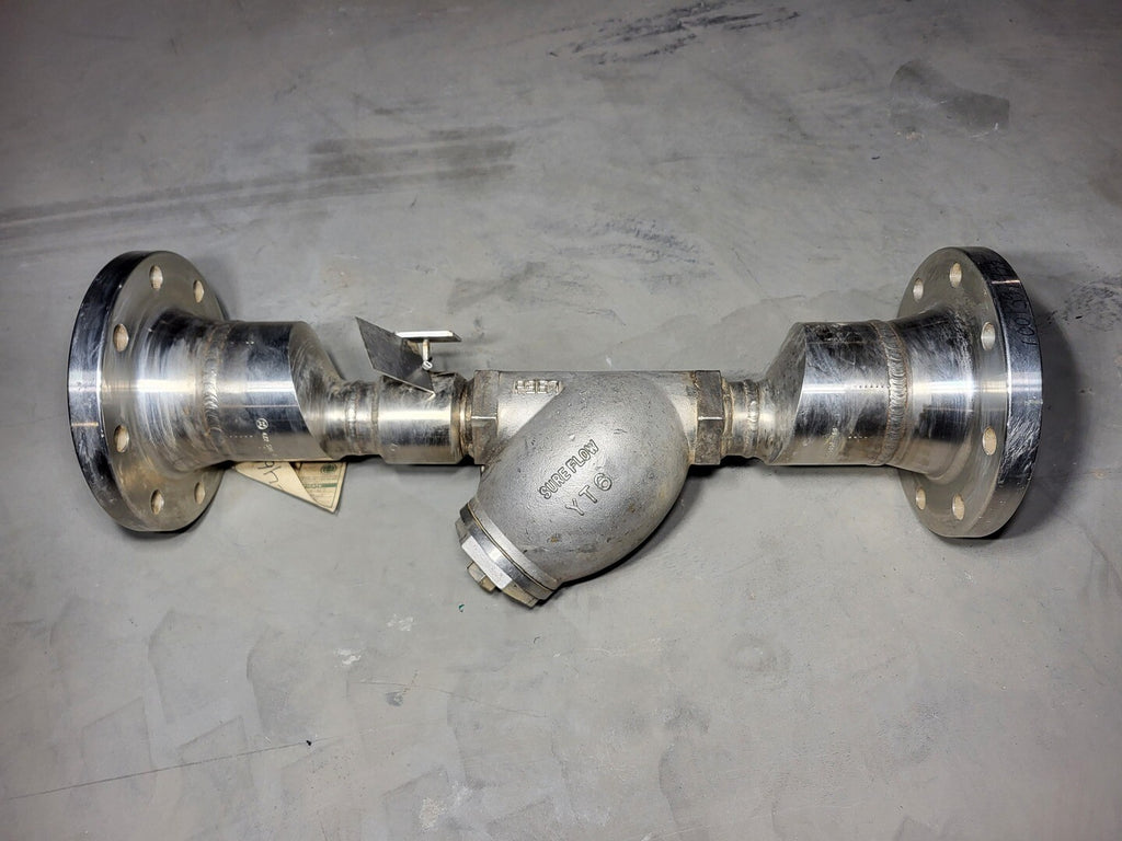 SURE FLOW EQUIPMENT INC. 2" Cast Y Strainer YT6 w/ Welded Reducer Fittings