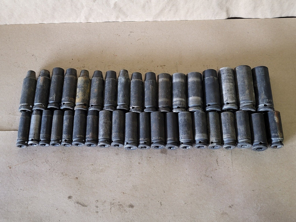 9mm - 23mm Assorted Impact Deep Socket Set (37 pcs)