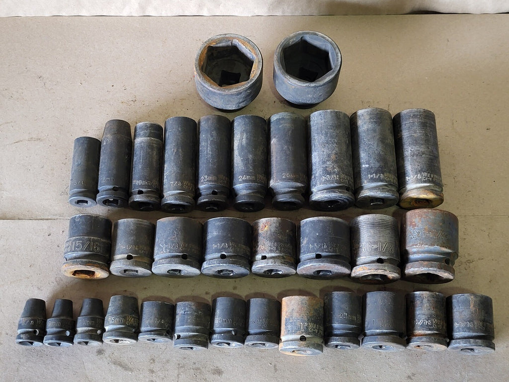 9mm - 26mm and 3/8" - 1-13/16" Assorted Impact Socket Set (33 pcs)
