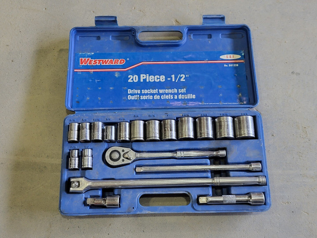 WESTWARD Drive Socket Wrench Set 20 Piece - 1/2", SK1220