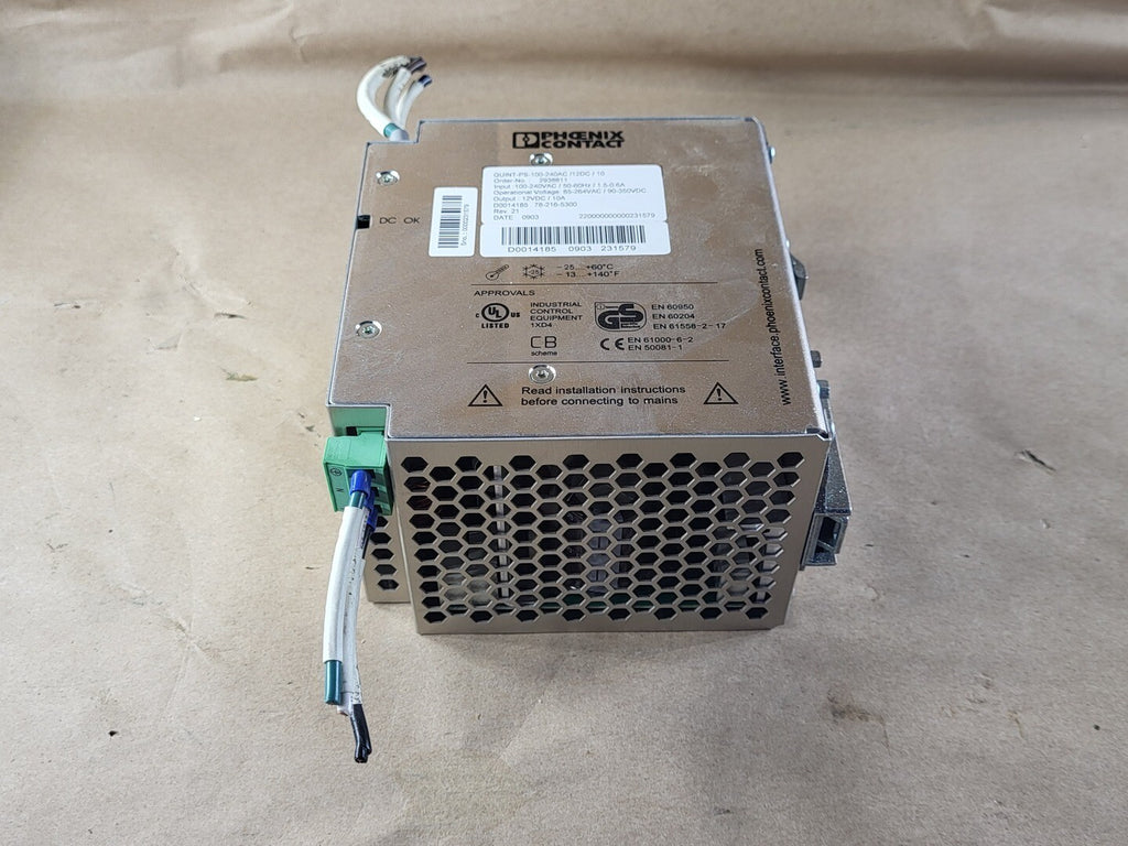 PHOENIX CONTACT Power Supply QUINT-PS-100-240AC/12DC/10